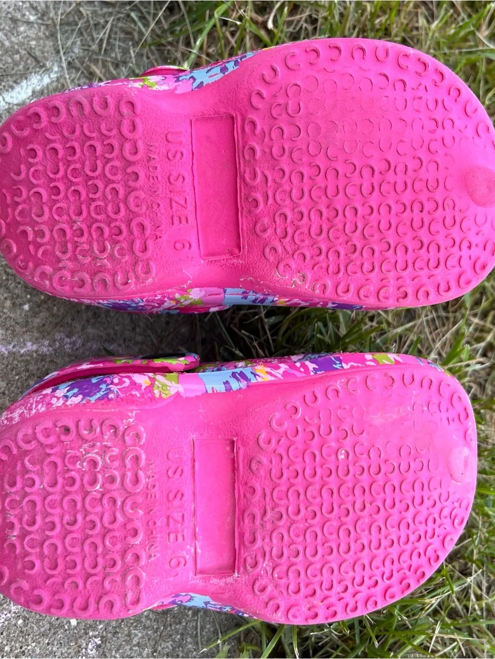 Kids Pink Tie Dye Clog Shoes